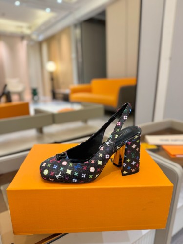 Louis Vuitton Womens Shoes Pumps Luxury Brand Swing Slingback Pump 1AGUIT 8.5cm Heel with Original Box Whatsapp【+1-3239614486】