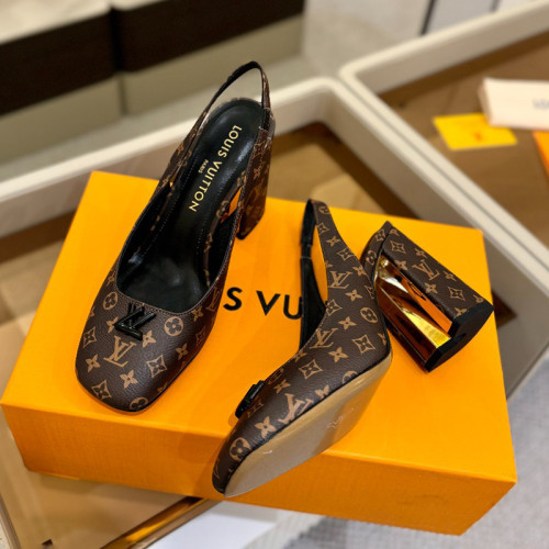 Louis Vuitton Womens Shoes Pumps Luxury Brand Swing Slingback Pump 1AGUIT 8.5cm Heel with Original Box Whatsapp【+1-3239614486】