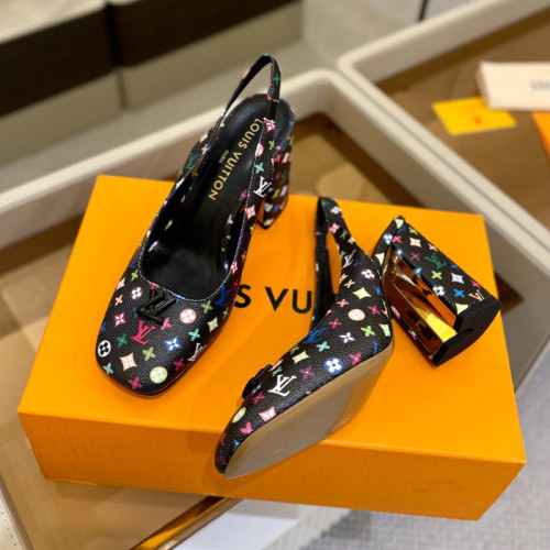 Louis Vuitton Womens Shoes Pumps Luxury Brand Swing Slingback Pump 1AGUIT 8.5cm Heel with Original Box Whatsapp【+1-3239614486】