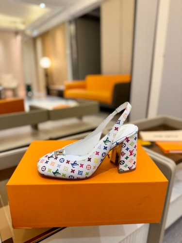 Louis Vuitton Womens Shoes Pumps Luxury Brand Swing Slingback Pump 1AGUIT 8.5cm Heel with Original Box Whatsapp【+1-3239614486】