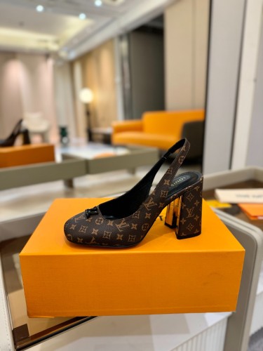 Louis Vuitton Womens Shoes Pumps Luxury Brand Swing Slingback Pump 1AGUIT 8.5cm Heel with Original Box Whatsapp【+1-3239614486】