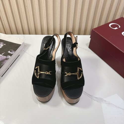 Gucci Womens Shoes Pumps Heels 12cm Luxury Brand Women's platform sandal with Horsebit 834420 AAEXM 2718 with Original Box whatsapp【+1-3239614486】