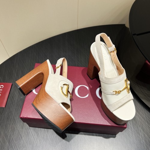 Gucci Womens Shoes Pumps Heels 12cm Luxury Brand Women's platform sandal with Horsebit 834420 AAEXM 2718 with Original Box whatsapp【+1-3239614486】