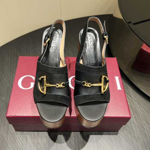 Gucci Womens Shoes Pumps Heels 12cm Luxury Brand Women's platform sandal with Horsebit 834420 AAEXM 2718 with Original Box whatsapp【+1-3239614486】