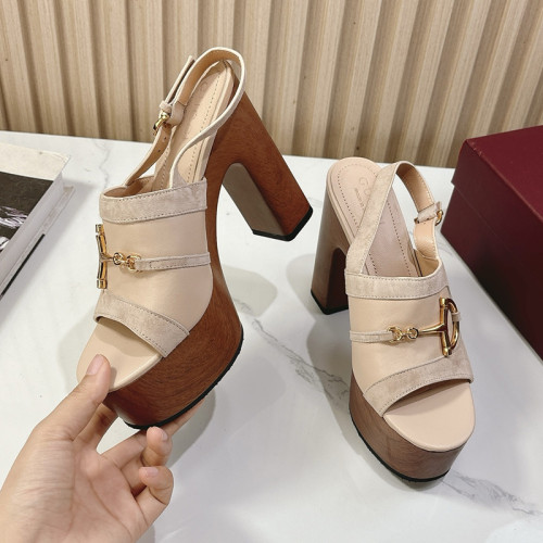 Gucci Womens Shoes Pumps Heels 12cm Luxury Brand Women's platform sandal with Horsebit 834420 AAEXM 2718 with Original Box whatsapp【+1-3239614486】