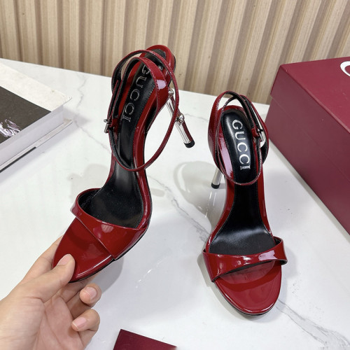 Gucci Womens Shoes Pumps Heels 9cm Luxury Brand Women's slingback sandal in leather 812999 BNC00 1000 with Original Box whatsapp【+1-3239614486】