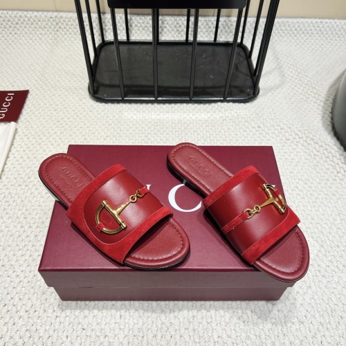 Gucci Womens Shoes Slippers Luxury Brand Fashion Women's slide sandal 834427 AAE05 2747 with Horsebit with Original Box whatsapp【+1-3239614486】