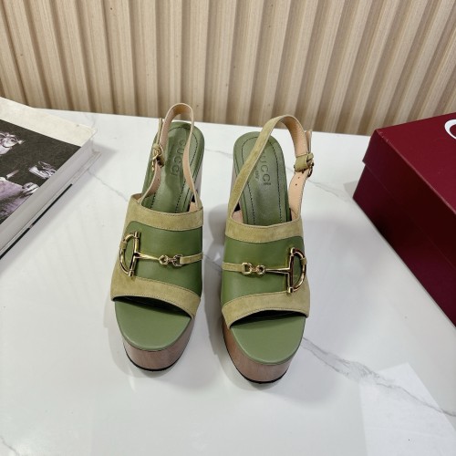 Gucci Womens Shoes Pumps Heels 12cm Luxury Brand Women's platform sandal with Horsebit 834420 AAEXM 3706 with Original Box whatsapp【+1-3239614486】