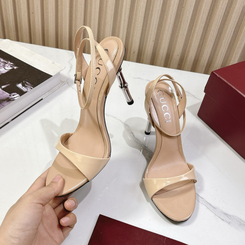 Gucci Womens Shoes Pumps Heels 9cm Luxury Brand Women's slingback sandal in leather 812999 BNC00 1000 with Original Box whatsapp【+1-3239614486】