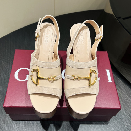 Gucci Womens Shoes Pumps Heels 12cm Luxury Brand Women's platform sandal with Horsebit 834420 AAEXM 2718 with Original Box whatsapp【+1-3239614486】