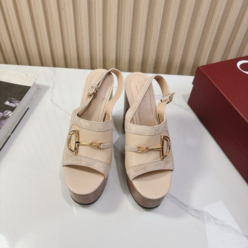 Gucci Womens Shoes Pumps Heels 12cm Luxury Brand Women's platform sandal with Horsebit 834420 AAEXM 2718 with Original Box whatsapp【+1-3239614486】