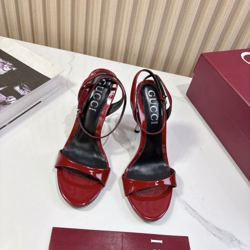 Gucci Womens Shoes Pumps Heels 9cm Luxury Brand Women's slingback sandal in leather 812999 BNC00 1000 with Original Box whatsapp【+1-3239614486】