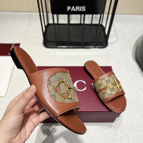 Gucci Womens Shoes Slippers Luxury Brand Fashion Women's slide sandal 834427 AAE05 2747 with Horsebit with Original Box whatsapp【+1-3239614486】