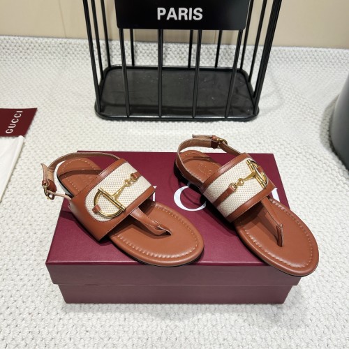 Gucci Womens Shoes Slippers Sandals Luxury Brand Fashion Women's thong sandal with Horsebit 834431 AAEXM 6207 with Original Box whatsapp【+1-3239614486】