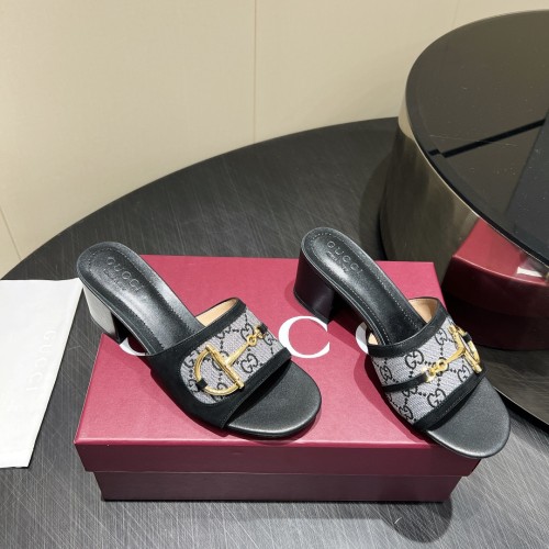 Gucci Womens Shoes Slippers 5cm Heel Luxury Brand Fashion Women's slide sandal with Double G with Horsebit 817257 with Original Box whatsapp【+1-3239614486】