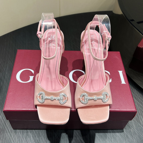 Gucci Womens Shoes Pumps Heels 8cm and 10cm Luxury Brand Women's sandal with crystal Horsebit 834344 FAD88 1046 with Original Box whatsapp【+1-3239614486】
