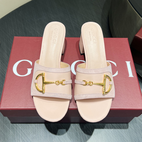 Gucci Womens Shoes Slippers 5cm Heel Luxury Brand Fashion Women's slide sandal with Double G with Horsebit 817257 with Original Box whatsapp【+1-3239614486】