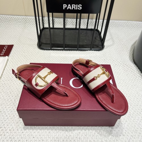 Gucci Womens Shoes Slippers Sandals Luxury Brand Fashion Women's thong sandal with Horsebit 834431 AAEXM 6207 with Original Box whatsapp【+1-3239614486】
