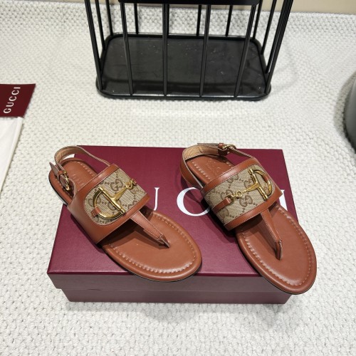 Gucci Womens Shoes Slippers Sandals Luxury Brand Fashion Women's thong sandal with Horsebit 834431 AAEXM 6207 with Original Box whatsapp【+1-3239614486】