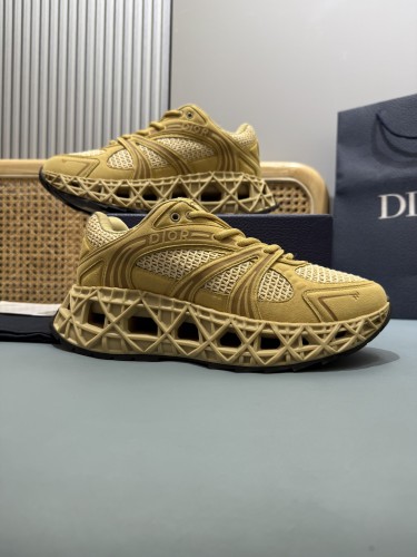 Dior Mens Shoes Sneakers Luxury Brand Breathable B35 NXXT Sneaker Black Technical Fabric and Black Technical Mesh with Original Box Whatsapp 【+1-3239614486】