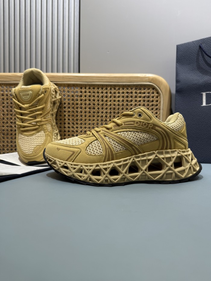Dior Mens Shoes Sneakers Luxury Brand Breathable B35 NXXT Sneaker Black Technical Fabric and Black Technical Mesh with Original Box Whatsapp 【+1-3239614486】