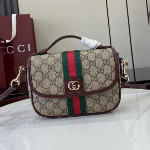 Gucci Womens Bags Shoulder Bag 836843 FAE0J 9789 Luxury Brand Ophidia small top handle bag in Beige Bordeaux GG Canvas 815213 FAD6L 9758 whatsapp 【+1-3239614486】