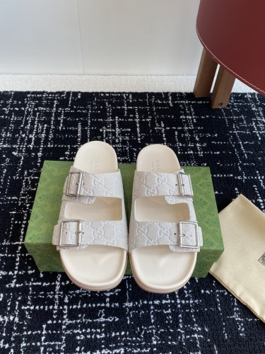 Gucci Womens Mens Unisex Shoes Slippers Sandals Luxury Brand Women's Interlocking G slide sandal in leather 782413 AAAZG 1000 with Original Box whatsapp【+1-3239614486】