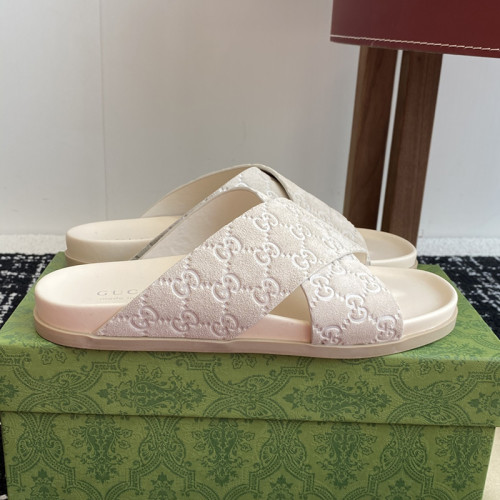 Gucci Womens Mens Unisex Shoes Slippers Sandals Luxury Brand Women's Interlocking G slide sandal in leather 782413 AAAZG 1000 with Original Box whatsapp【+1-3239614486】