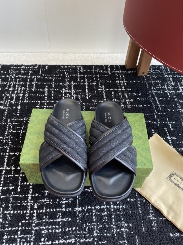 Gucci Womens Mens Unisex Shoes Slippers Sandals Luxury Brand Women's Interlocking G slide sandal in leather 782413 AAAZG 1000 with Original Box whatsapp【+1-3239614486】
