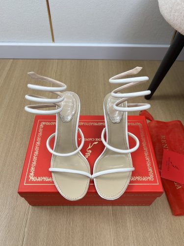 Rene Caovilla Womens Shoes Sandals Luxury Brand CLEO SANDAL 9cm Heel with Original Box Whatsapp【+1-3239614486】