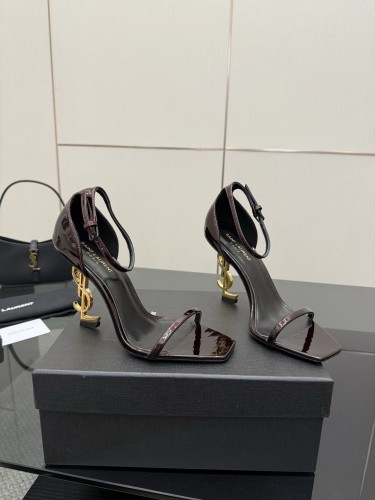 Yves Saint Laurent YSL Women Shoes Sandals 10cm Heel Luxury Brand Genuine Leather Sole Womens Slippers with Original Box whatsapp 【+1-3239614486】