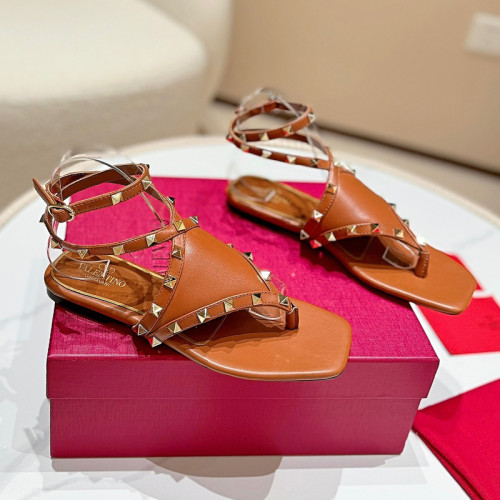 Valentino Women Shoes Mule Sandals Slippers Leather Rockstud Slides with Original Box Whatsapp【+1-3239614486】