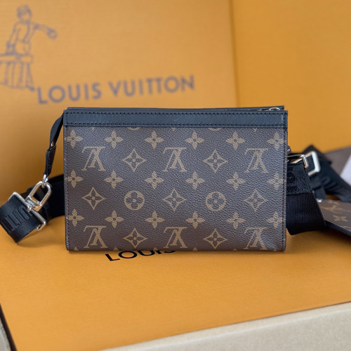 Louis Vuitton Womens Shoulder Bags Luxury Brand M81124 Gaston Wearable Wallet Monogram Eclipse with Original Box whatsapp 【+1-3239614486】
