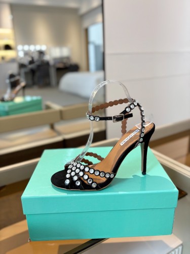 Aquazzura Womens Shoes Pumps Sandals Luxury Brand Tequila Sandal 10cm Heel with Original Box Whatsapp【+1-3239614486】