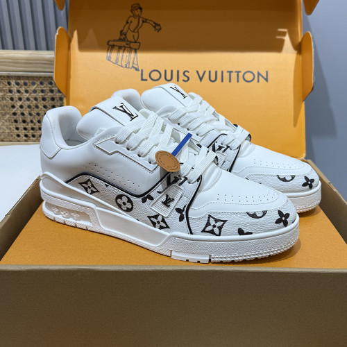 Louis Vuitton Mens Shoes Fashion Sneakers Design Luxury Brand LV TRAINER Skate SNEAKER Mix of materials with Original Box 1ABLXH Whatsapp 【+1-3239614486】