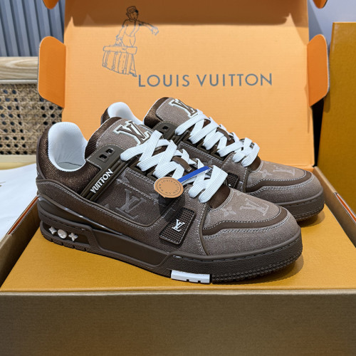 Louis Vuitton Mens Shoes Fashion Sneakers Design Luxury Brand LV TRAINER Skate SNEAKER Mix of materials with Original Box 1ABLXH Whatsapp 【+1-3239614486】