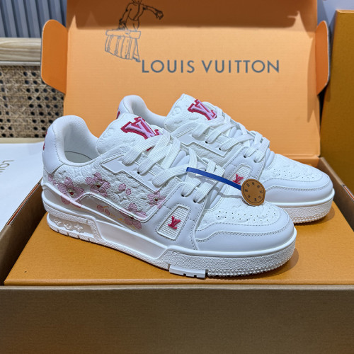 Louis Vuitton Mens Shoes Fashion Sneakers Design Luxury Brand LV TRAINER Skate SNEAKER Mix of materials with Original Box 1ABLXH Whatsapp 【+1-3239614486】