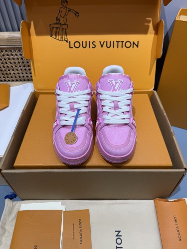 Louis Vuitton Mens Shoes Fashion Sneakers Design Luxury Brand LV TRAINER Skate SNEAKER Mix of materials with Original Box 1ABLXH Whatsapp 【+1-3239614486】