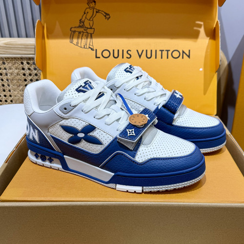 Louis Vuitton Mens Shoes Fashion Sneakers Design Luxury Brand LV TRAINER Skate SNEAKER Mix of materials with Original Box 1ABLXH Whatsapp 【+1-3239614486】