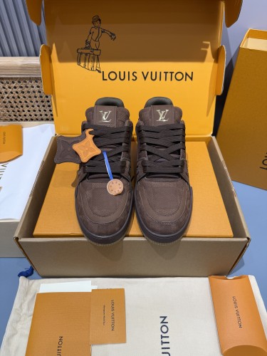 Louis Vuitton Mens Shoes Fashion Sneakers Design Luxury Brand LV TRAINER Skate SNEAKER Mix of materials with Original Box 1ABLXH Whatsapp 【+1-3239614486】