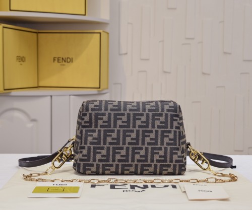 Fendi Womens Bag Shoulder Bags Luxury Brand Baguette Brown fabric bag with Original Box whatsapp 【+1-3239614486】