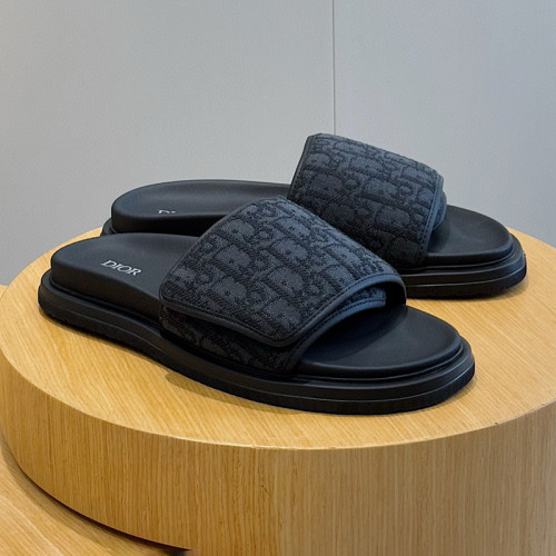Dior Mens Shoes Sandals Luxury Designer Dior Aqua Sandal Black Dior Oblique Jacquard 3SA167ZSA_H969 with Original Box whatsapp 【+1-3239614486】