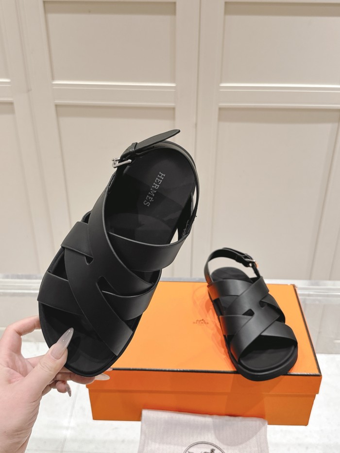 Hermes Mens Shoes Slippers Sandals Casual Fashion Sandals Luxury Brand Kazimir Sandal with Original Box Whatsapp【+1-3239614486】