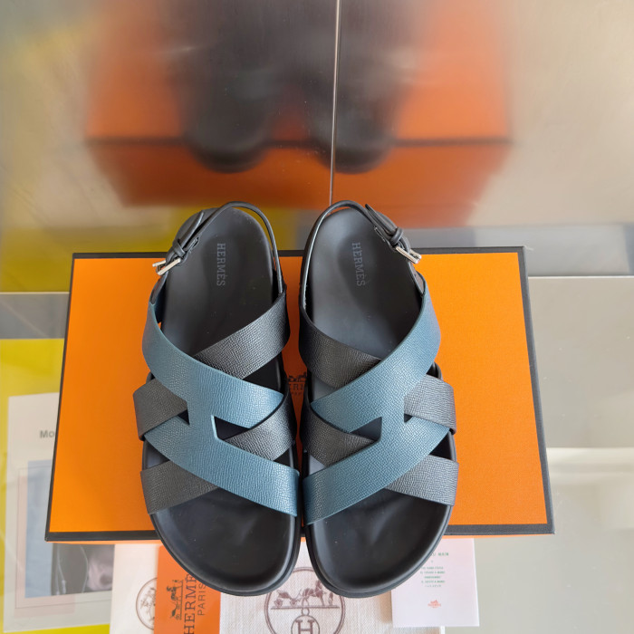 Hermes Mens Shoes Slippers Sandals Casual Fashion Sandals Luxury Brand Kazimir Sandal with Original Box Whatsapp【+1-3239614486】