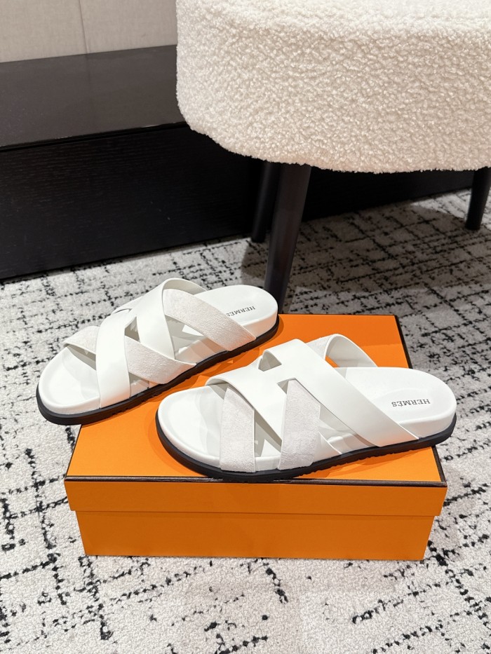 Hermes Mens Shoes Slippers Sandals Casual Fashion Sandals Luxury Brand Kazimir Sandal with Original Box Whatsapp【+1-3239614486】