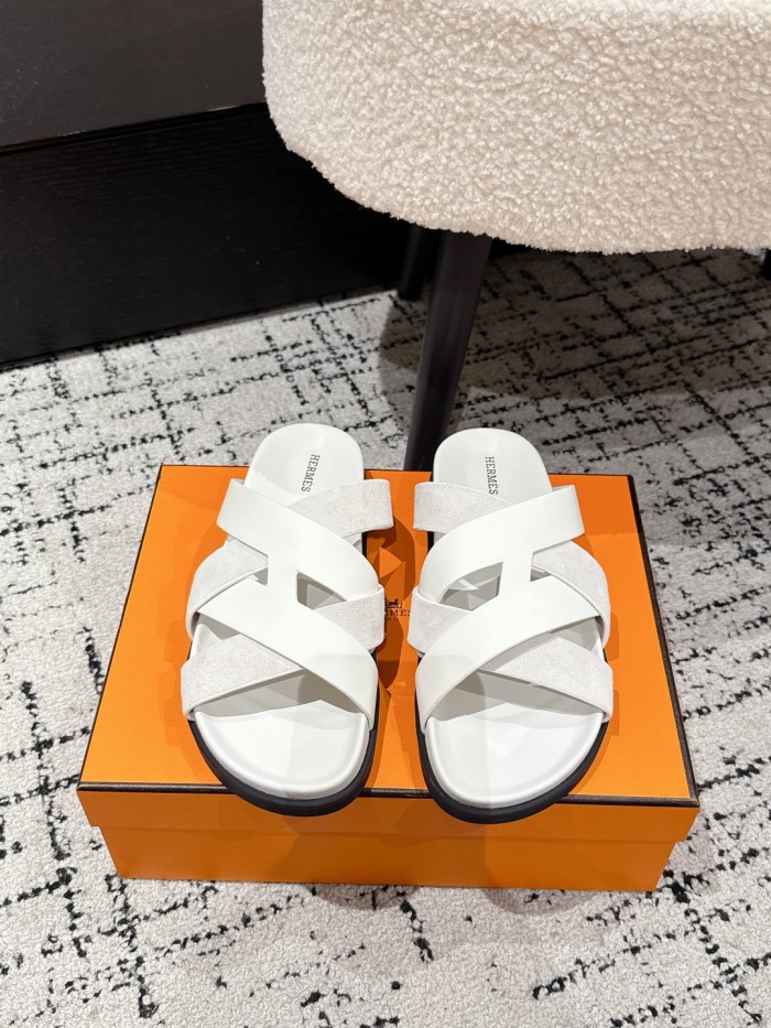 Hermes Mens Shoes Slippers Sandals Casual Fashion Sandals Luxury Brand Kazimir Sandal with Original Box Whatsapp【+1-3239614486】