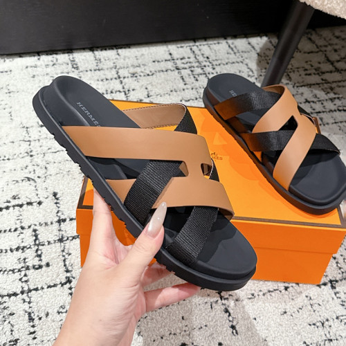 Hermes Mens Shoes Slippers Sandals Casual Fashion Sandals Luxury Brand Kazimir Sandal with Original Box Whatsapp【+1-3239614486】