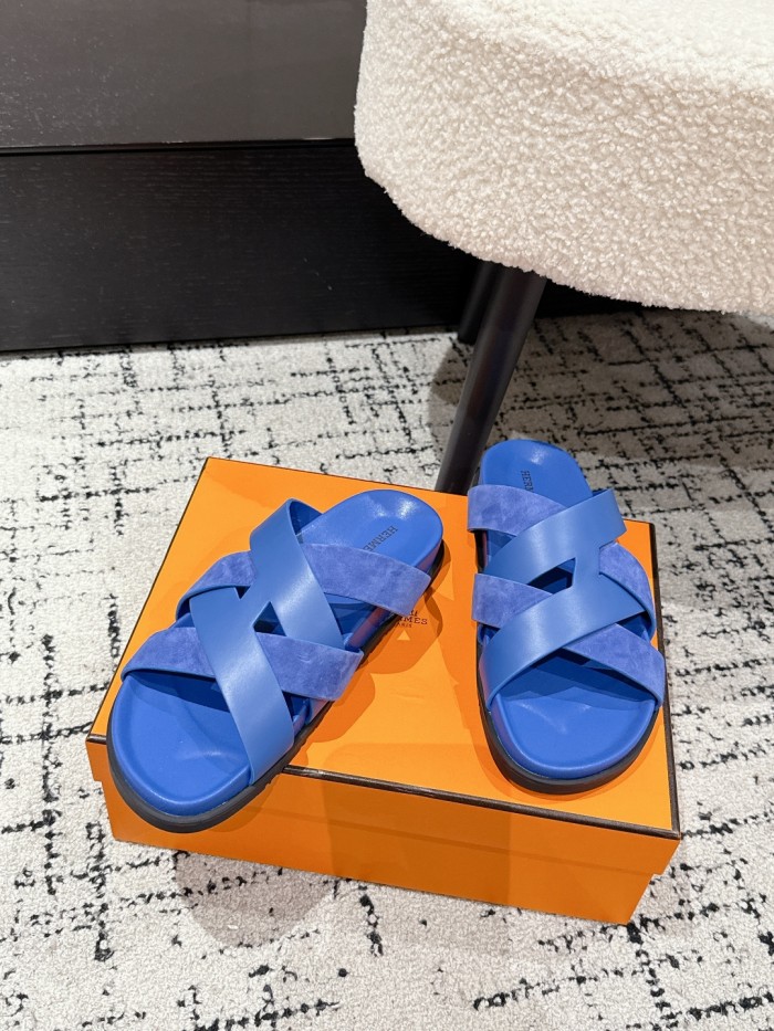 Hermes Mens Shoes Slippers Sandals Casual Fashion Sandals Luxury Brand Kazimir Sandal with Original Box Whatsapp【+1-3239614486】