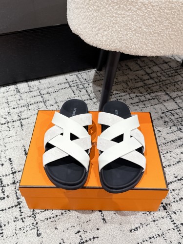 Hermes Mens Shoes Slippers Sandals Casual Fashion Sandals Luxury Brand Kazimir Sandal with Original Box Whatsapp【+1-3239614486】
