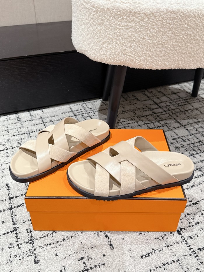Hermes Mens Shoes Slippers Sandals Casual Fashion Sandals Luxury Brand Kazimir Sandal with Original Box Whatsapp【+1-3239614486】
